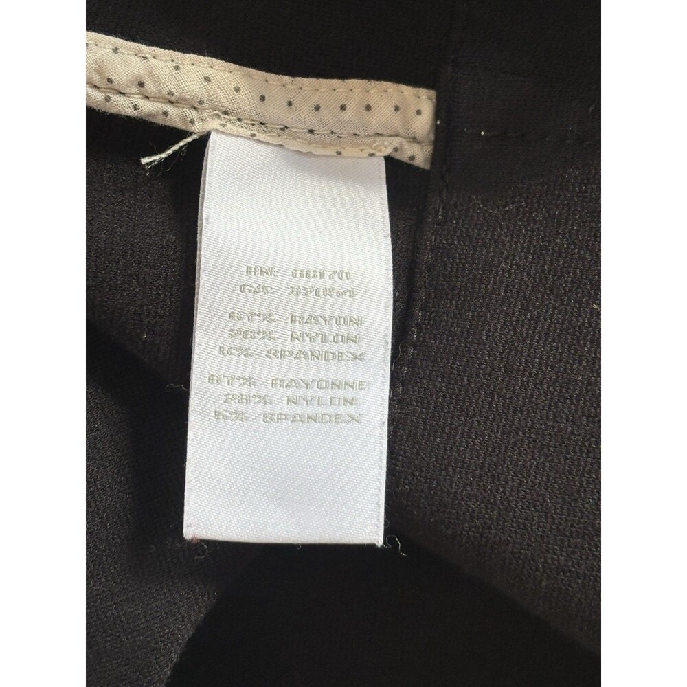 Deletta Anthropologie Black Dress S Small Ponte Knit Shift Pleated Detail Back - Picture 7 of 10